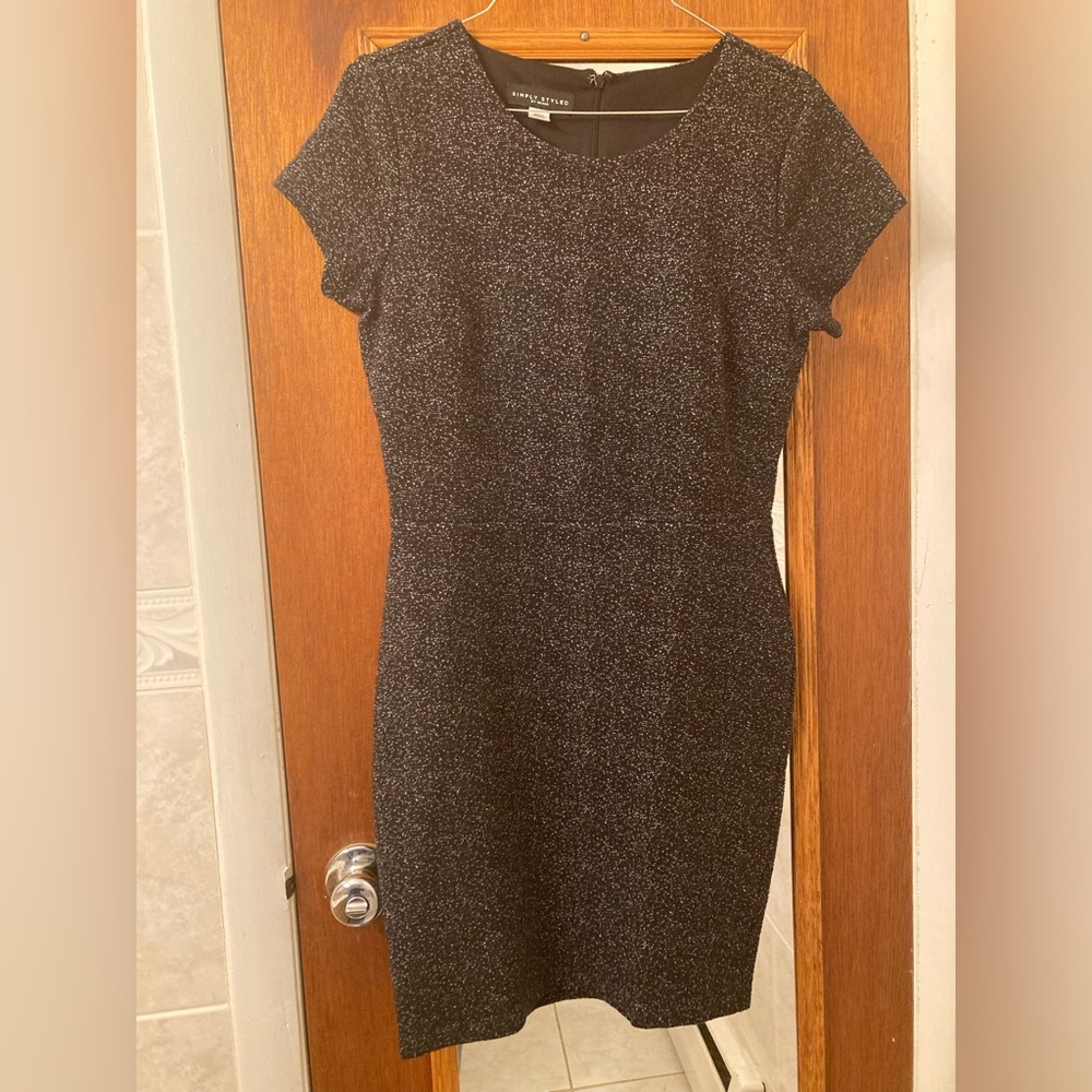 Black dress with white spotting design ($8 cash only)